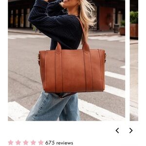 Gently used Poppy & Peonies Tan Tote Bag